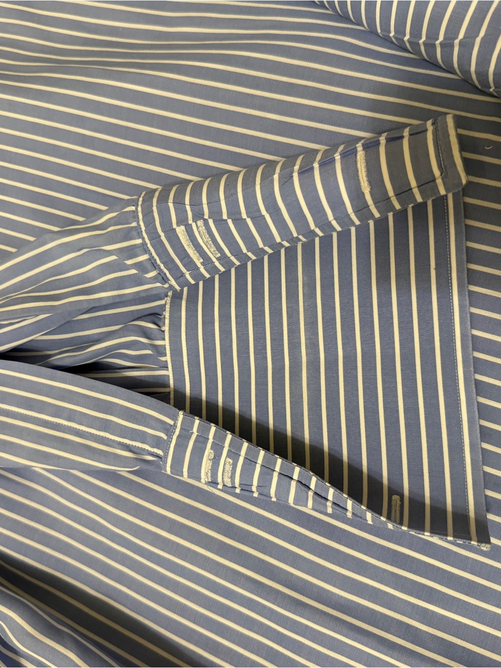 🦕 Charles Tyrwhitt| EUC Men’s Blue White Stripe Cotton Dress Shirt 16/33 - Picture 10 of 10